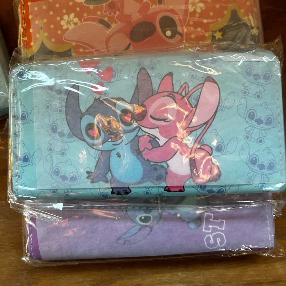 LILO and stitch and Angel Wallet - Blue and Pink NWT